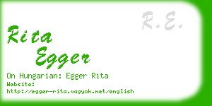 rita egger business card